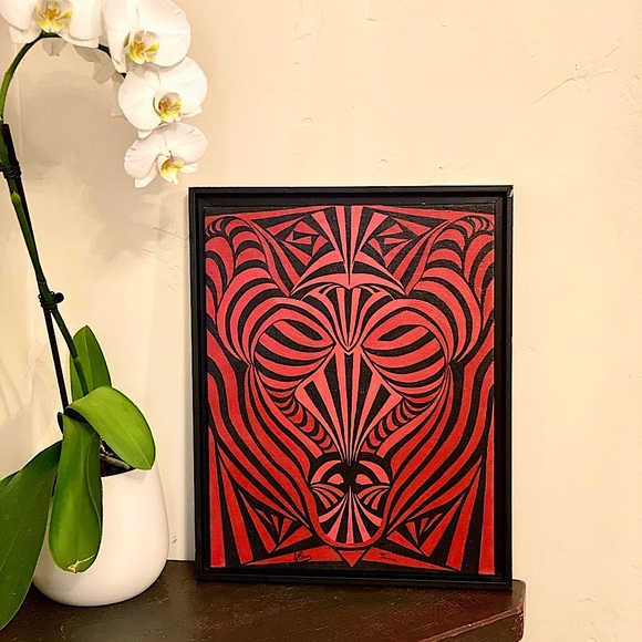 Reliable strength of Taurus painting artist J. Cruz Original art work zodiac - Picture 2 of 5